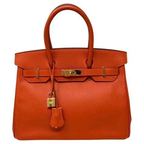 Hermes orange poppy bags